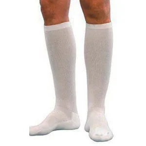 182C Cushioned Cotton Calf, 15-20mmHg, Men’s, Size B, White