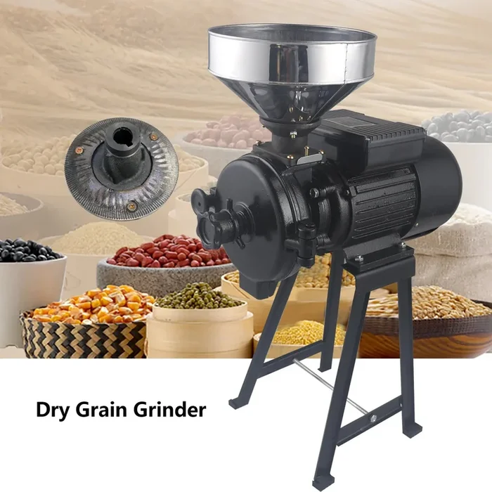2200W Heavy Duty Electric Grain Mill Grinder – Feed Pulverizer Machine with Funnel for Commercial & Home Use