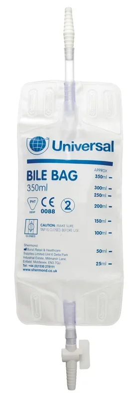 350ml Sterile Bile Collection Bags With Ryles/Kehrs Connector