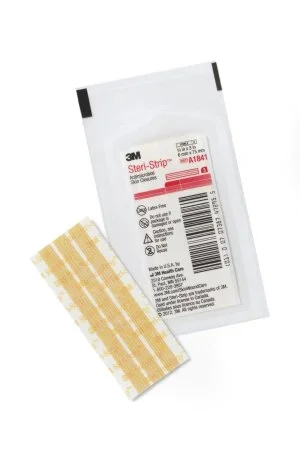 3M Steri-Strip Antimicrobial Antimicrobial Skin Closure Strip 1/4 X 3 Inch Nonwoven Material Reinforced Strip Tan – A1841