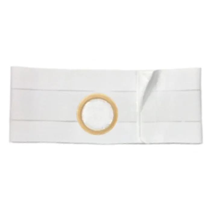 4″ White, Regular Elastic, Nu-Form Belt, Small, 3-1/8″ Center Opening