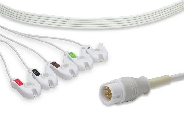 5 Leads Pinch/Grabber – Disposable Direct-Connect ECG Cables