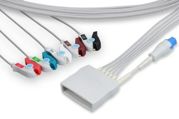 5 Leads Pinch/Grabber with SpO2 – ECG Telemetry Leadwires