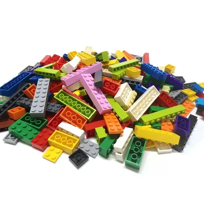 50pcs DIY Building Blocks Thick wall Figures Bricks 1×4 Dots Educational Creative Size Compatible With Brands Toys for Children