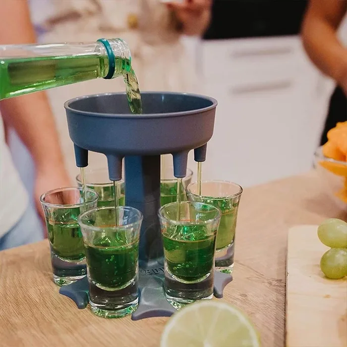 6 Shot Dispenser – Liquor pourer , Drinks Serving plat
