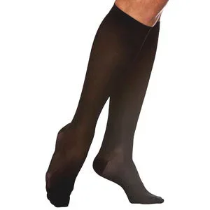 841C Style Soft Opaque Calf, 15-20mmHg, Women’s, Large, Long, Black