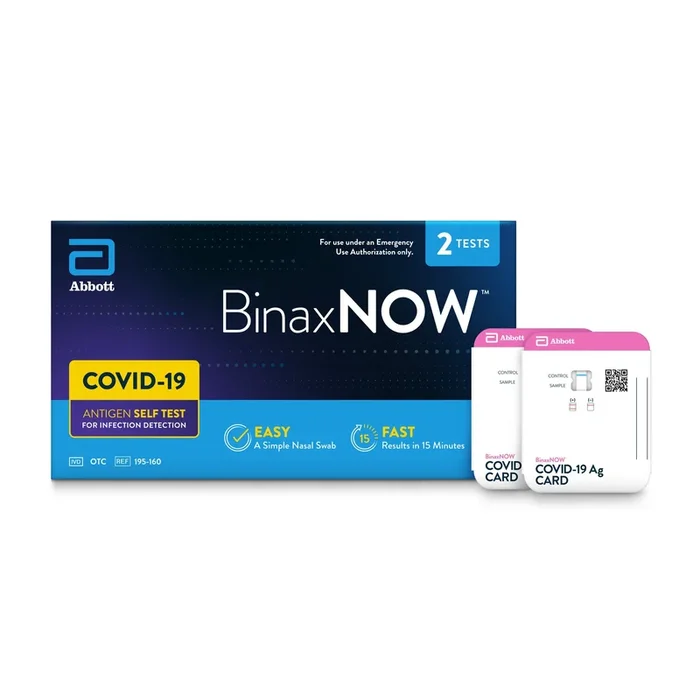 Abbott BinaxNOW COVID‐19 At Home Antigen Self Test – 2 Tests
