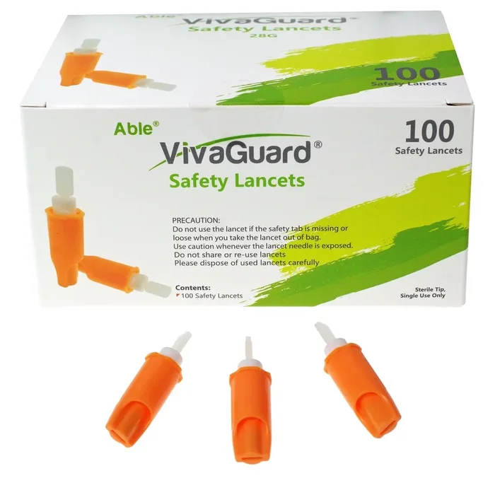 Able® VivaGuard® Safety Lancets, 28G, (100 count)
