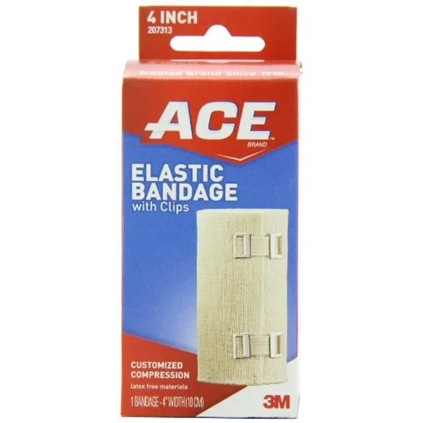 Ace elástica con clips de 4 pulgadas