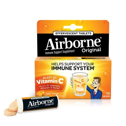 Aerotransportadas y naranja efervescente 10 tabletas
