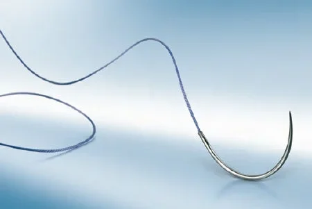 Aesculap Novosyn Suture with Needle Absorbable Coated Violet Suture Braided Polyglycolide Size 6-0 45 cm Suture 1-Needle 13 mm Length 3/8 Circle Reverse Cutting Needle – C0068622