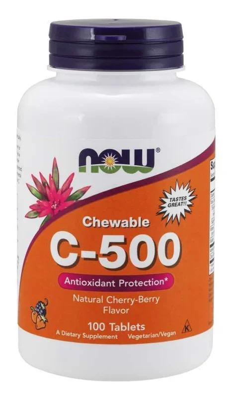 Ahora vitamina C-500 100 tabletas masticables Cherry