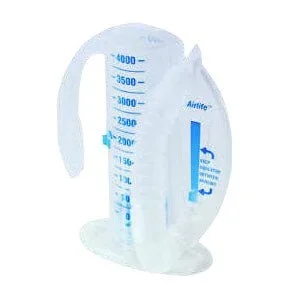 AirLife Volumetric Incentive Spirometer with One-Way Valve, 4000 mL Capacity