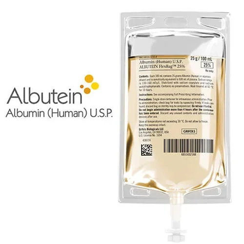 Albutein 5% Albumin (Human) Flexbag IV Bag Solution 250 mL x 4/Box (RX)