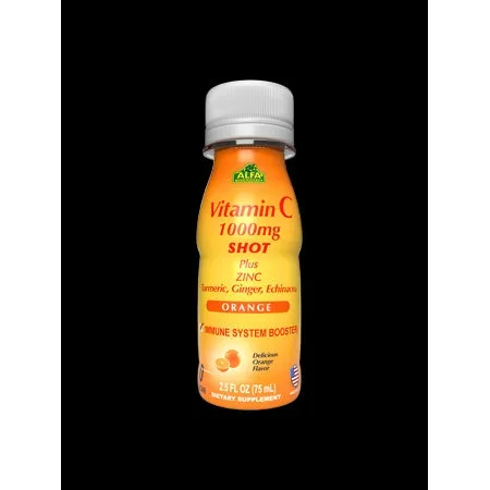 Alfa Vitamins Vitamin C 1000 MG Shot Immune Booster, Orange, 2.5 OZ