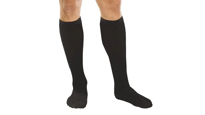 Alimed Core-Spun by Therafirm Compression Socks Knee High Large Black Closed Toe – 66355/NA/NA/LG
