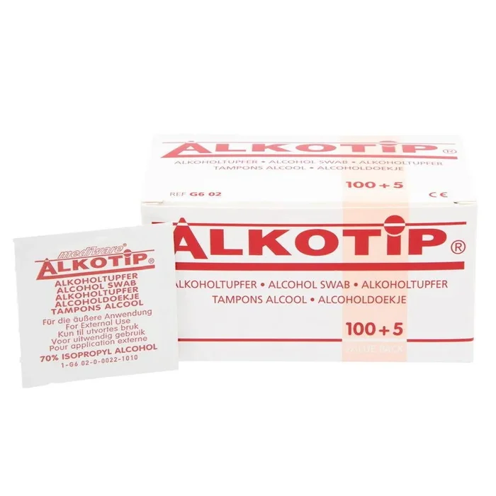 Alkotip 70% Pre Injection Alcohol Swabs