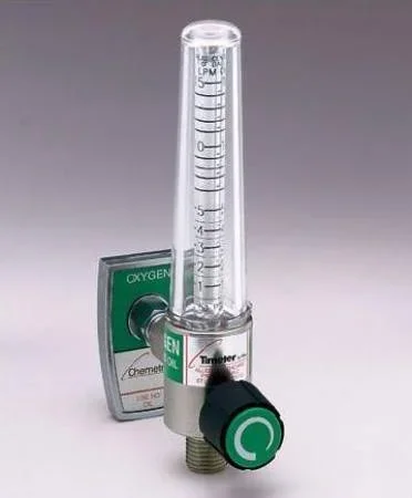 Allied Healthcare Timeter Sure Grip Oxygen Flowmeter Single 0 – 15 LPM DISS Outlet Ohmeda Adapter – 15004-03