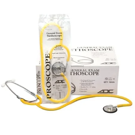 American Diagnostic Corp Proscope 660 SPU Single Head Stethoscope Yellow 1-Tube 22 Inch Tube Single Head Chestpiece – 660YH