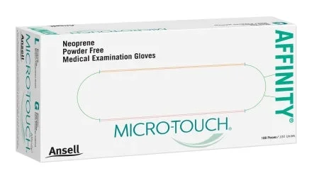 Ansell Micro-Touch Affinity Exam Glove Large NonSterile Polyisoprene Standard Cuff Length Textured Fingertips Green Chemo Tested – 3773