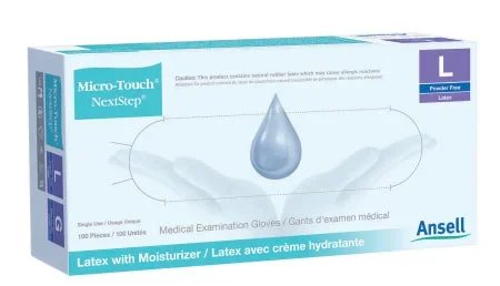 Ansell Micro-Touch NextStep Exam Glove X-Large NonSterile Latex Standard Cuff Length Fully Textured Green Not Chemo Approved – 3204