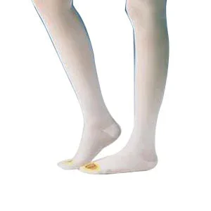 Anti-Embolism Thigh-High Seamless Elastic Stockings Medium Regular, White
