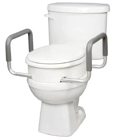 Apex-Carex Raised Toilet Seat With Arms Carex 3-1/2 Inch Height White 250 Lbs. Weight Capacity – FGB31700 0000
