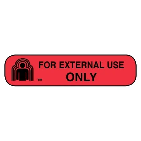 Apothecary Products Apothecary Products Pre-Printed Label Auxiliary Label FOR EXTERNAL USE ONLY Red 3/8 X 1-9/16 Inch – 40111