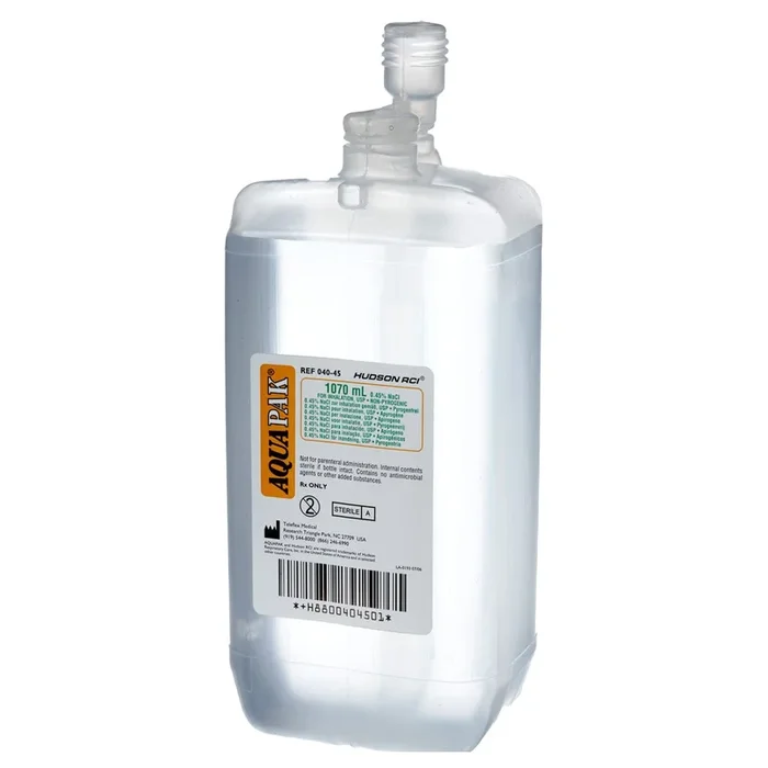 Aquapak® Large Volume Prefilled Nebulizer, with 0.45% Saline, 1070mL