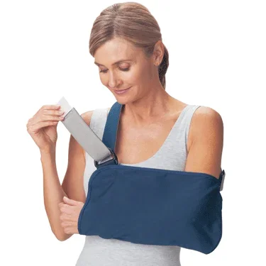 Arm Sling with Padded Strap Blue Vogue D-Ring / Hook and Loop Strap Closure
