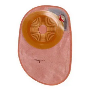 Assura 1-Piece Closed Pouch Oval Precut 1″, Opaque