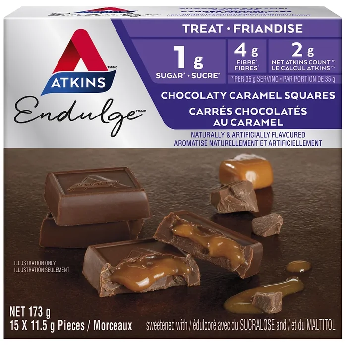 Atkins Endulge Treats, Pecan Caramel Clusters, 2g Sugar, Keto-Friendly, High Fibre – 10-Count