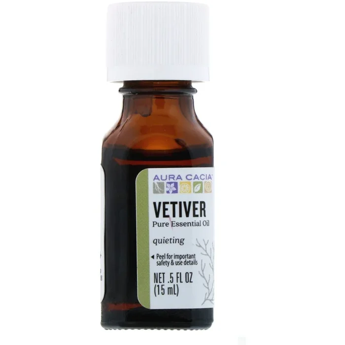 Aura cacia vetiver de aceite esencial 0.5 onzas
