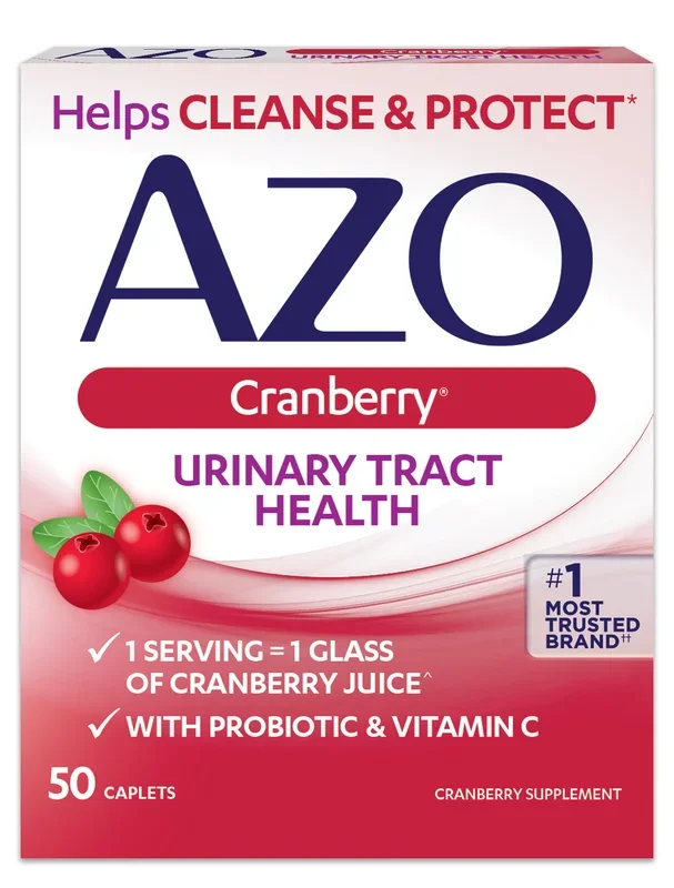 Azo Caplets de arándano, salud del tracto urinario, ayuda a limpiar y proteger, 50 ct