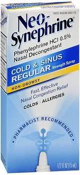 Bayer Neo-Synephrine Sinus Relief 0.5% Strength Nasal Spray 15 mL – 69536005015