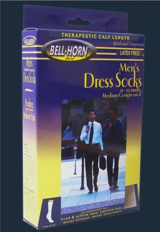 Bell-Horn Male Compression Dress Socks, X-Large
