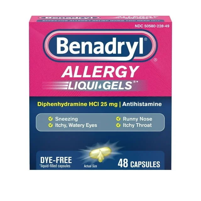 Benadryl Allergy Liquidgels 25Mg 48ct