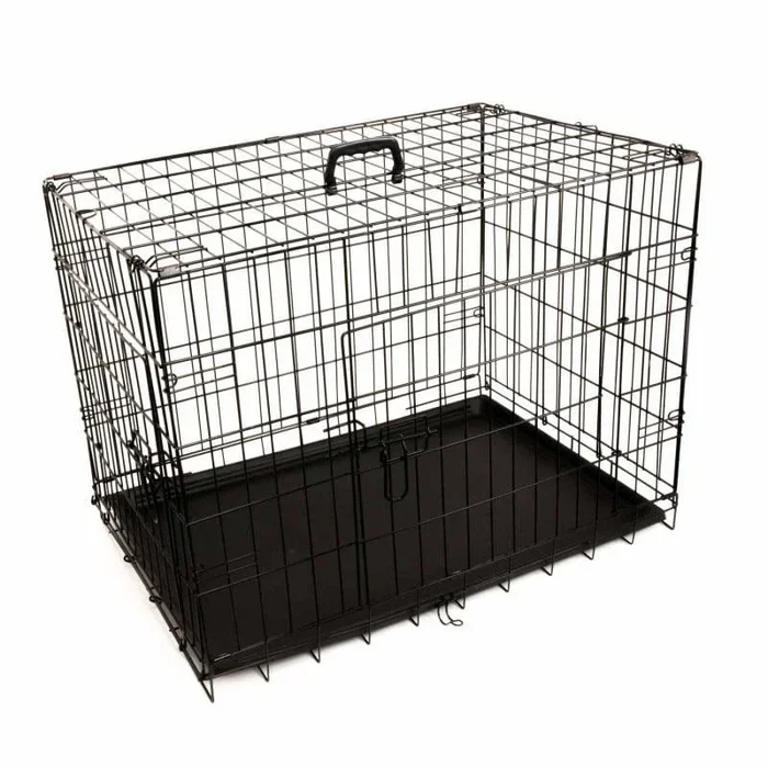 Black Folding Animal Cage Medium