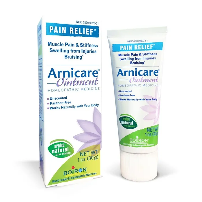 Boiron Arnicare, medicina homeopática para alivio del dolor, dolor muscular y rigidez, hinchazón de lesiones, hematomas, ungüento de 1 oz