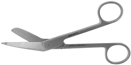 BR Surgical BR Surgical Bandage Scissors Lister 7-1/4 Inch Length Surgical Grade Stainless Steel NonSterile Finger Ring Handle Angled Blunt/Blunt – BR08-90120
