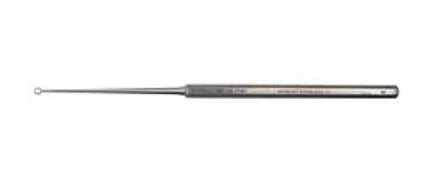 BR Surgical BR Surgical Ear Curette Buck Single-ended Octagon Handle Size 3 Tip Angled Sharp Round Loop Tip – BR44-11703