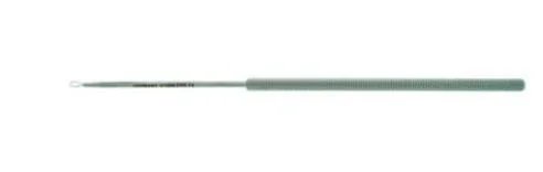 BR Surgical BR Surgical Micro Ear Curette Billeau 6-1/4 Inch Length Single-ended Round Knurled Handle Size 00, 2 mm Tip Straight Sharp Teardrop Wire Loop Tip – BR44-18010