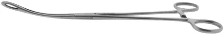 BR Surgical BR Surgical Sponge Forceps Fletcher 9-1/2 Inch Surgical Grade Stainless Steel NonSterile Ratchet Lock Finger Ring Handle Straight Narrow Serrated Fenestrated Oval Jaws – BR16-17425