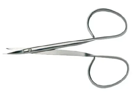 BR Surgical HerMann Iris Scissors 4 Inch Length Surgical Grade Stainless Steel Finger Ring Handle Straight Sharp/Sharp – H108-32610
