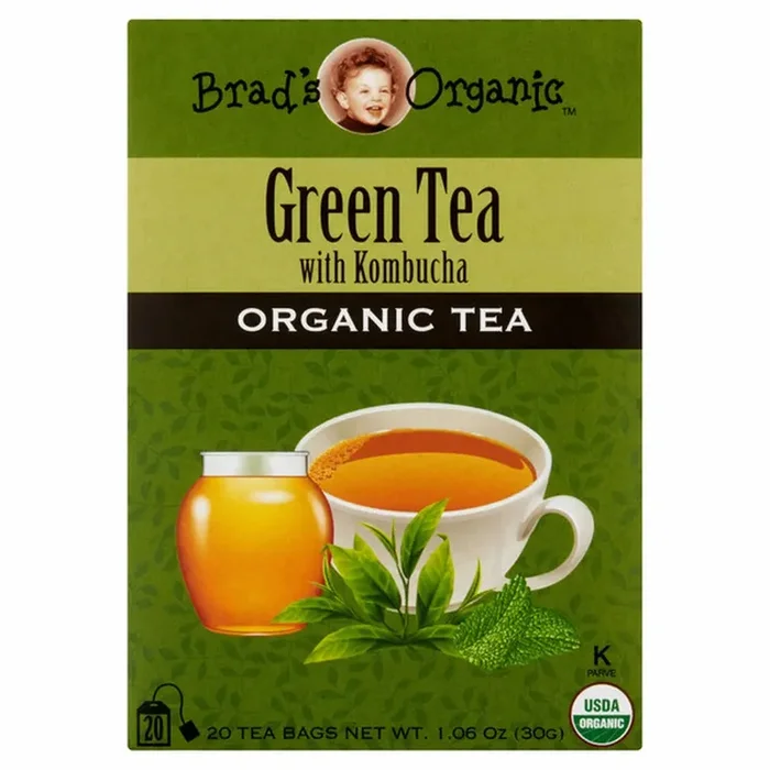 Brad’s Organic Green Tea With Kombucha Tea Bags 20ct
