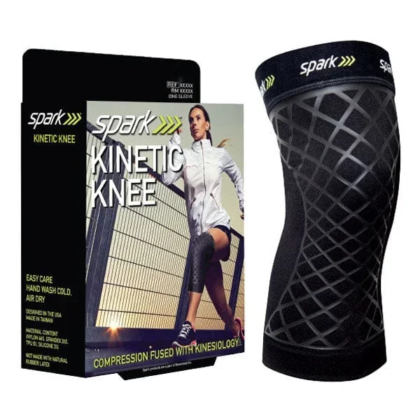 Brownmed Spark Kinetic Knee Sleeve, Large, 16” to 18” Leg