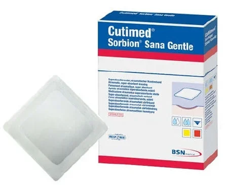 BSN Medical Cutimed Sorbion Sana Gentle Hydrofiber Dressing Cellulose / Gel-Forming Polymer / Polyethylene 3-1/2 X 3-1/2 Inch – 7323319