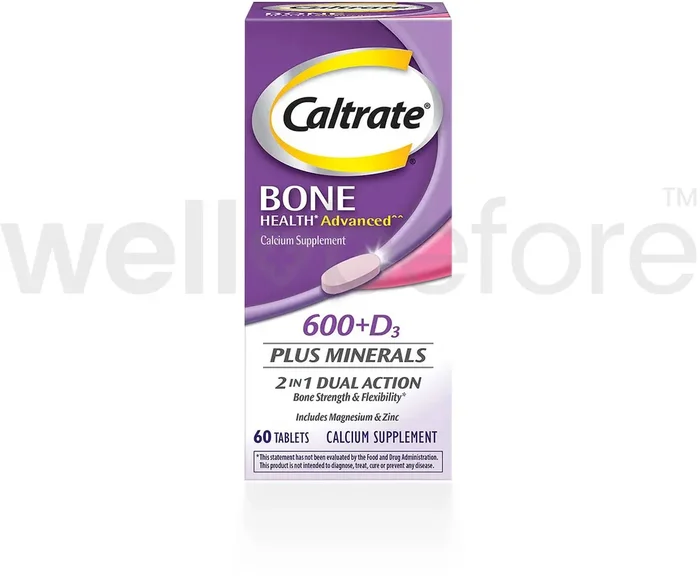 Caltrate Bone HEALTH Advanced Calcium 600 D3 Plus Minerals Supplement
