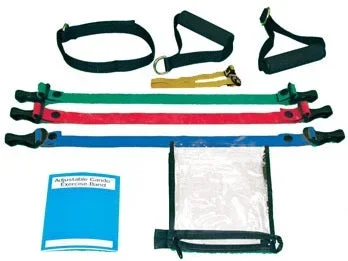 CanDo Adjustable Bands 5-Band Kit Exercise System by Fabrication Enterprises