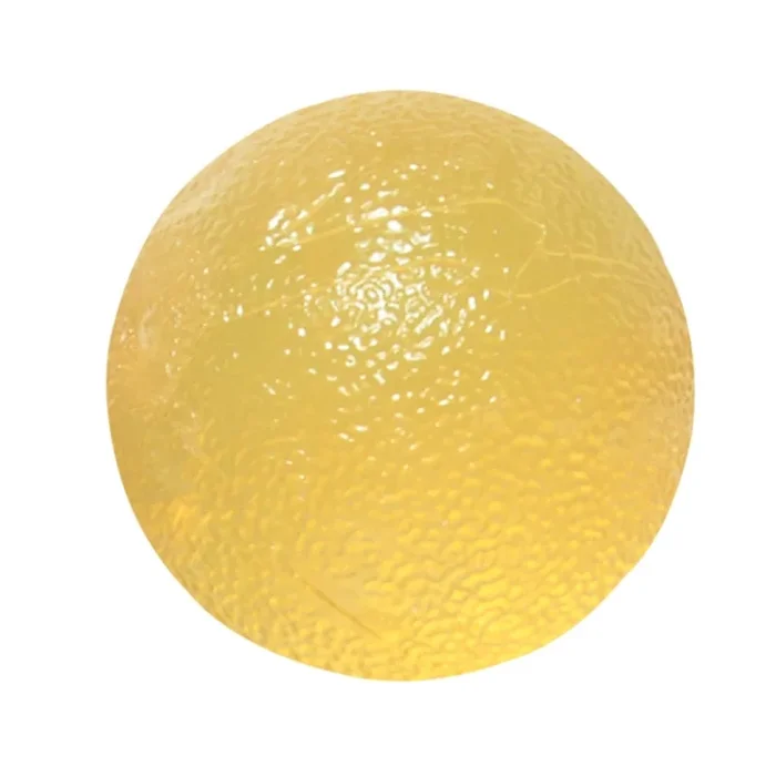CanDo Standard Circular Gel Squeeze Ball, Yellow, X-Light